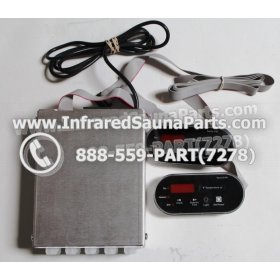COMPLETE CONTROL POWER BOX WITH CONTROL PANEL - COMPLETE CONTROL POWER BOX AIRWALL INFRARED SAUNA WITH TWO BLACK CONTROL PANEL 1