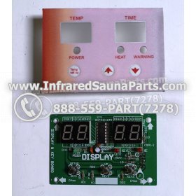 CIRCUIT BOARDS WITH  FACE PLATES - CIRCUIT BOARD WITH FACEPLATE FOR ICONO SAUNA USA INFRARED SAUNA SN74HC164N SECONDARY 1