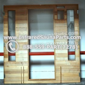 WOOD SAUNA WALLS - HEMLOCK WOOD SAUNA PANEL WITH GLASS ( 72.5" x 70" ) 5