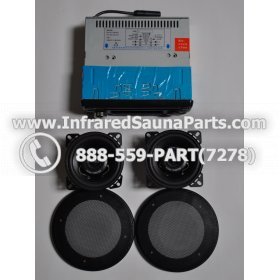 COMPLETE STEREO + SPEAKERS + COVERS - COMPLETE STEREO SYSTEM KAIZHEN KZ-5081 WITH 2 SPEAKERS 1