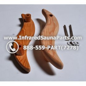 WOOD HANDLES + TOWEL HANDLES - HEMLOCK WOOD DOOR HANDLE STYLE 5 10