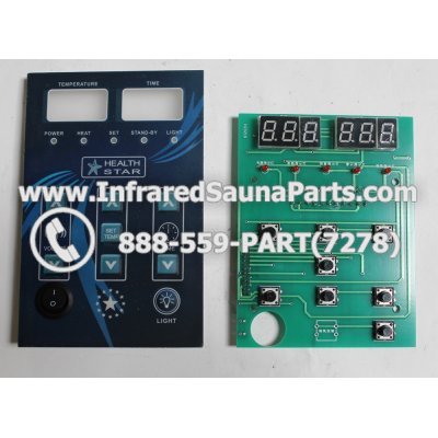CIRCUIT BOARDS WITH  FACE PLATES - CIRCUIT BOARD WITH FACEPLATE HEALTHSTAR SAUNA  H 23218 SECONDARY 1