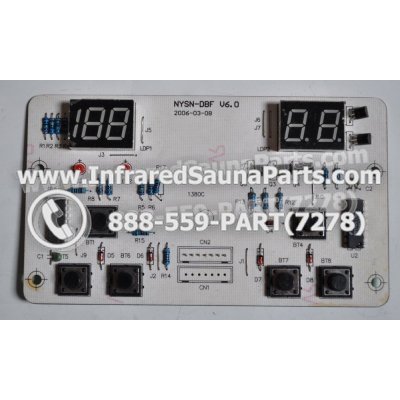 CIRCUIT BOARDS / TOUCH PADS - CIRCUIT BOARD  TOUCHPAD SAUNA SUPPLY WORLD INFRARED SAUNA NYSN-DBF V6.0 1